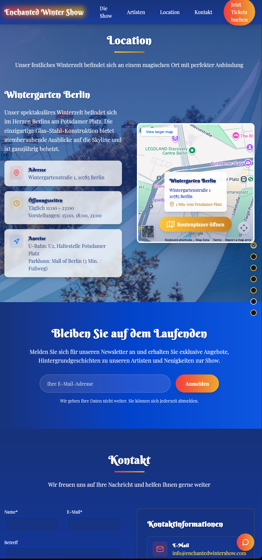 Winter Holidays - Location